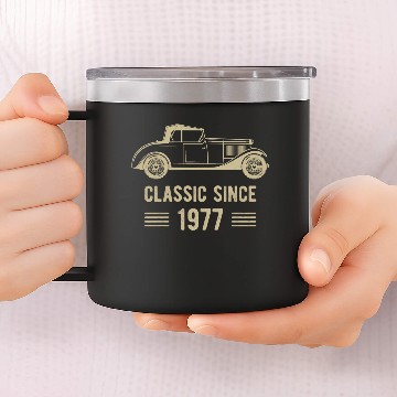 Discover Classic Since 1977, Vintage Car, Birthday Gift 14oz Stainless Steel Tumblers