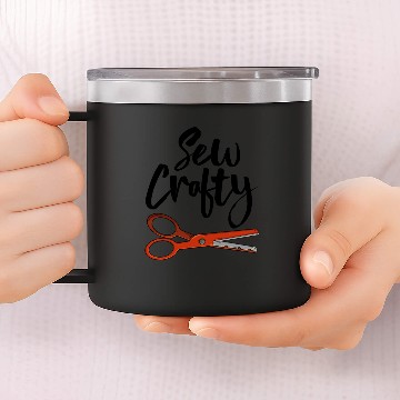 Discover Sew Crafty 14oz Stainless Steel Tumblers
