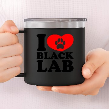 Discover I Love Black Lab 14oz Stainless Steel Tumblers