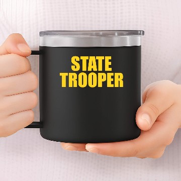 Discover STATE TROOPER YELOW 14oz Stainless Steel Tumblers