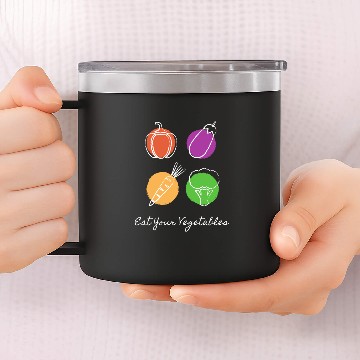 Discover Eat Your Vegetables 14oz Stainless Steel Tumblers