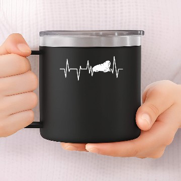 Discover Cute Walrus Heartbeat Funny Animal Lover 14oz Stainless Steel Tumblers