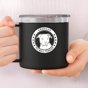 Discover American Pit Bull Terrier Fan Gift 14oz Stainless Steel Tumblers