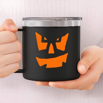 Discover Scary Pumpkin Halloween Jack O Lantern Face 14oz Stainless Steel Tumblers