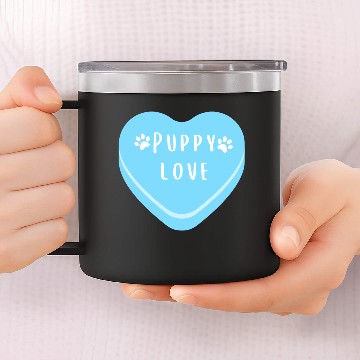 Discover Puppy Love 14oz Stainless Steel Tumblers