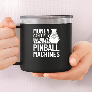 Discover Pinball Machine Game Virtual Player 14oz Stainless Steel Tumblers