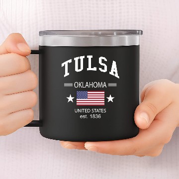 Discover Tulsa 14oz Stainless Steel Tumblers