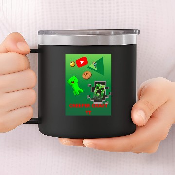 Discover Creeper Craft Sticker 14oz Stainless Steel Tumblers