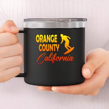 Discover Orange County Surf 14oz Stainless Steel Tumblers