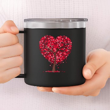 Discover tree heart tree transparent 14oz Stainless Steel Tumblers
