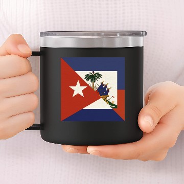 Discover Half Haitian Cuban Flag | Haiti Cuba 14oz Stainless Steel Tumblers