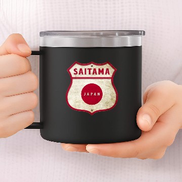 Discover Saitama Japan Crest Flags Design 14oz Stainless Steel Tumblers