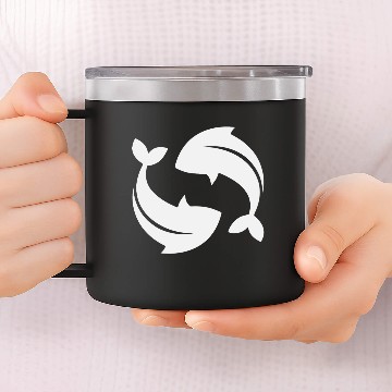 Discover Pisces 14oz Stainless Steel Tumblers