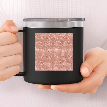 Discover Luxury Rose Gold Sparkly Sequin Pattern 14oz Stainless Steel Tumblers