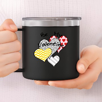 Discover Be My Valentine Patterned Hearts light 14oz Stainless Steel Tumblers