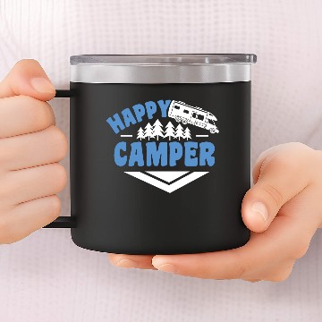 Discover Happy Camper 14oz Stainless Steel Tumblers