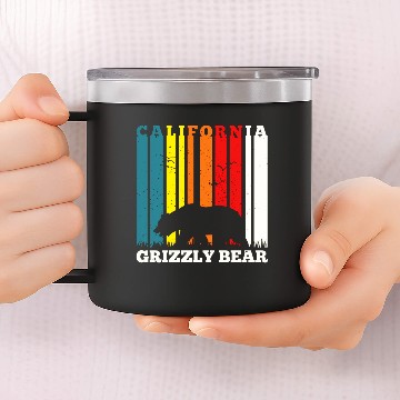 Discover California Bear Retro 14oz Stainless Steel Tumblers
