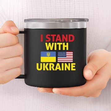 Discover I Stand With Ukraine usa support Ukraine 14oz Stainless Steel Tumblers