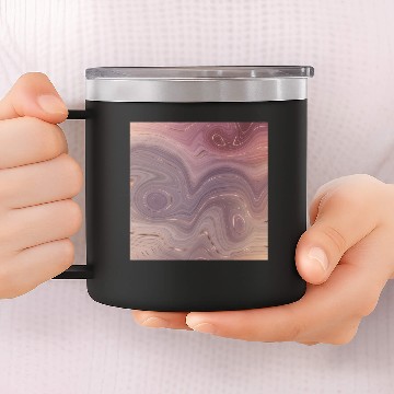 Discover Muted Purple Rose Gold Agate Geode Luxury 14oz Stainless Steel Tumblers