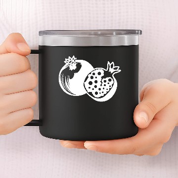 Discover Pomegranate fruit 14oz Stainless Steel Tumblers