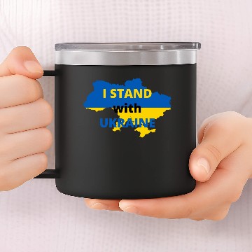 Discover I STAND WITH UKRAINE DESIGN #2 without UNDERLINE 14oz Stainless Steel Tumblers