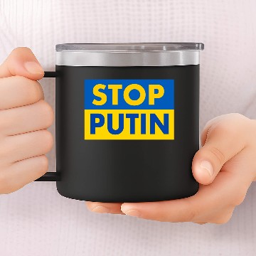 Discover Stop putin 14oz Stainless Steel Tumblers