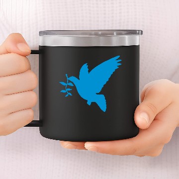 Discover peace dove olive 14oz Stainless Steel Tumblers