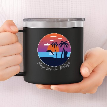Discover Maya Beach Belize 14oz Stainless Steel Tumblers