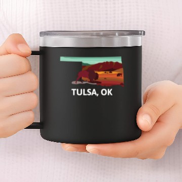 Discover Tulsa Oklahoma 14oz Stainless Steel Tumblers