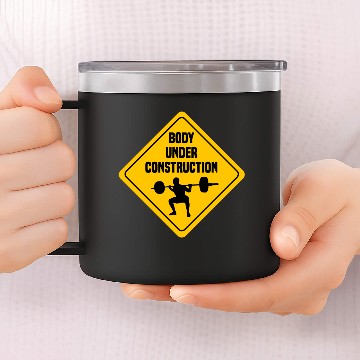 Discover Body under construction 14oz Stainless Steel Tumblers