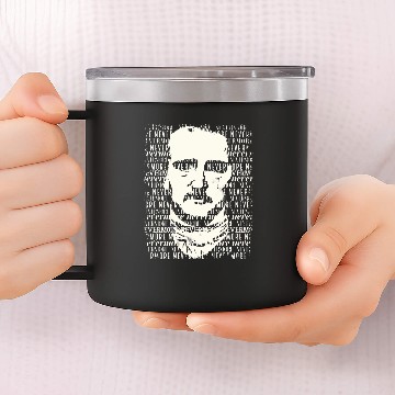 Discover E.A. Poe Quote "Nevermore" 14oz Stainless Steel Tumblers