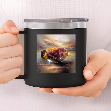 Discover Mookaite jasper crystal gemstone 14oz Stainless Steel Tumblers
