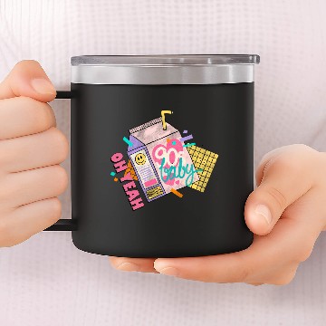 Discover Oh yeah 90's baby 14oz Stainless Steel Tumblers