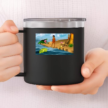 Discover fille africaine et crocodile 14oz Stainless Steel Tumblers