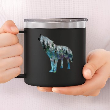 Discover Howling wolf 14oz Stainless Steel Tumblers