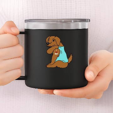 Discover I Love Mom Tattoo Goldendoodle 14oz Stainless Steel Tumblers