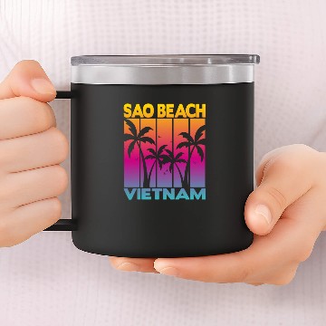 Discover São Beach Vietnam 14oz Stainless Steel Tumblers