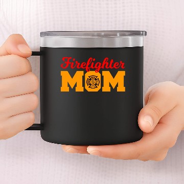 Discover Firefighter mom gift 14oz Stainless Steel Tumblers