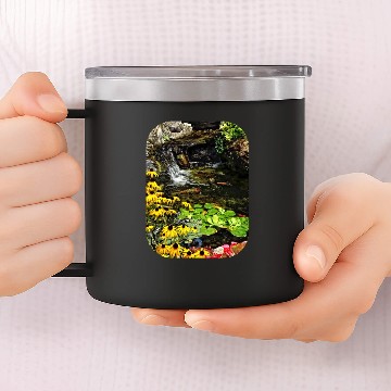 Discover Black-Eyed Susans By Koi Pond 14oz Stainless Steel Tumblers