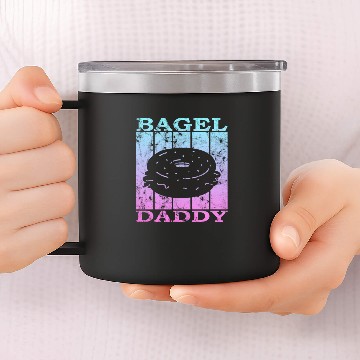 Discover bagel dad 4 14oz Stainless Steel Tumblers