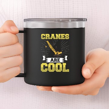 Discover Crane Operator Construction Worker Tower Training 14oz Stainless Steel Tumblers