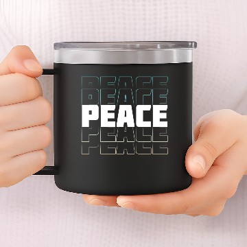 Discover "Peace" modern design 14oz Stainless Steel Tumblers
