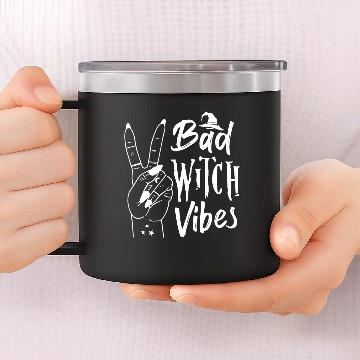 Discover Bad Witch Vibes 14oz Stainless Steel Tumblers