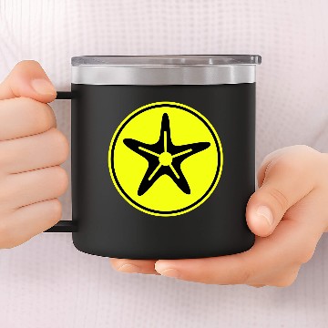 Discover starfish icon symbol 14oz Stainless Steel Tumblers