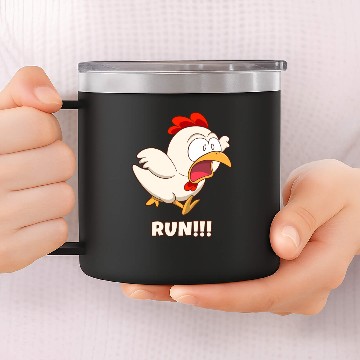 Discover Chicken Run Meme 14oz Stainless Steel Tumblers