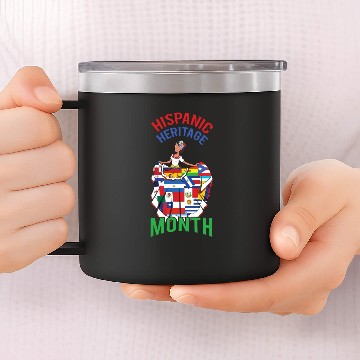 Discover Lady Hispanic Hispanic Heritage Month 14oz Stainless Steel Tumblers