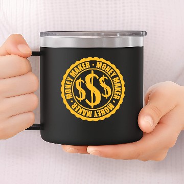 Discover Stamp Dollar Money Maker 14oz Stainless Steel Tumblers