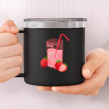Discover Strawberry Milk 14oz Stainless Steel Tumblers