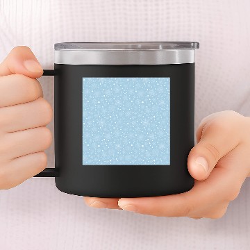 Discover Light Blue Snowflakes Pattern 14oz Stainless Steel Tumblers