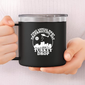 Discover Wkrp Turkey Drop 2 14oz Stainless Steel Tumblers